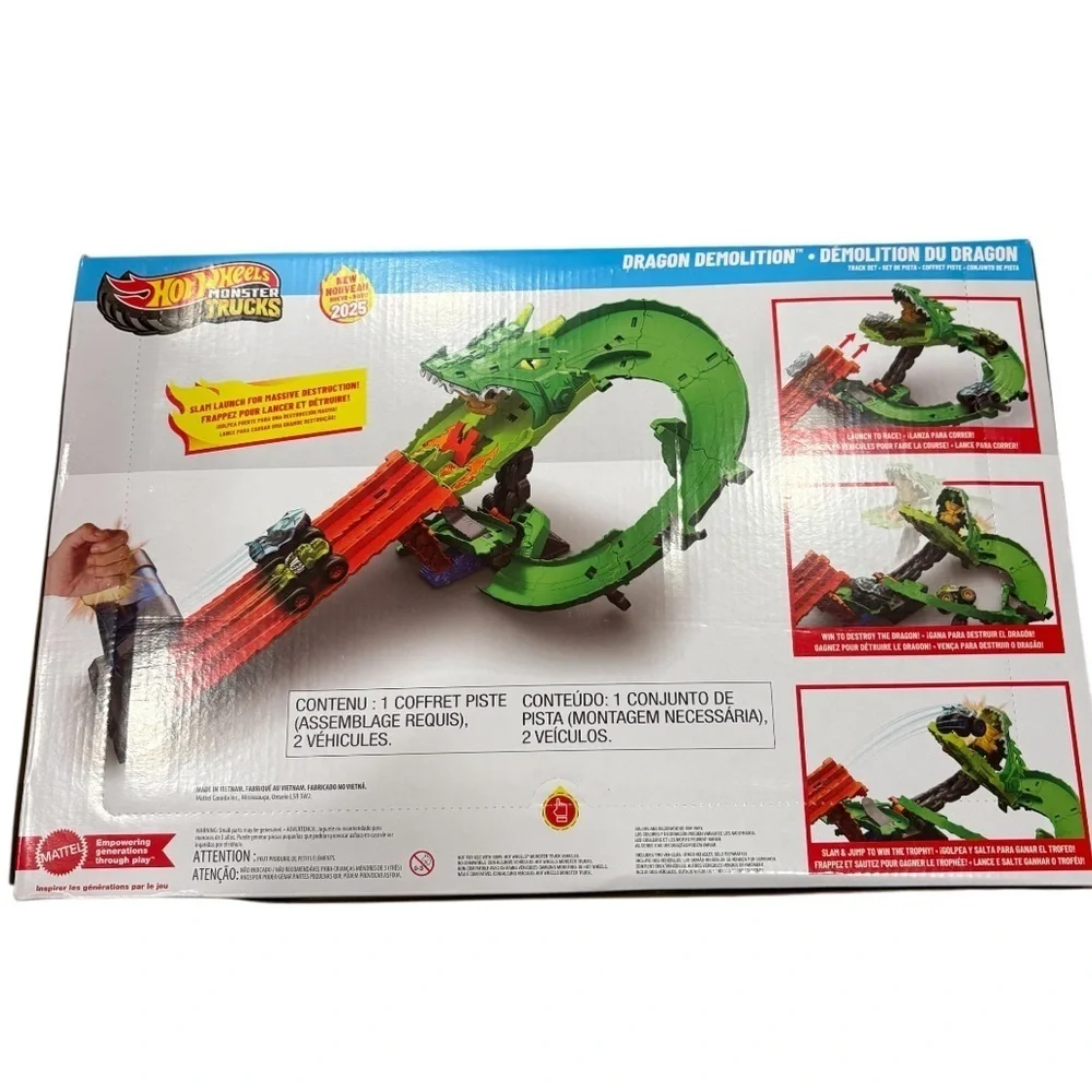Hot Wheels Monster Trucks Dragon Demolition Set NEW